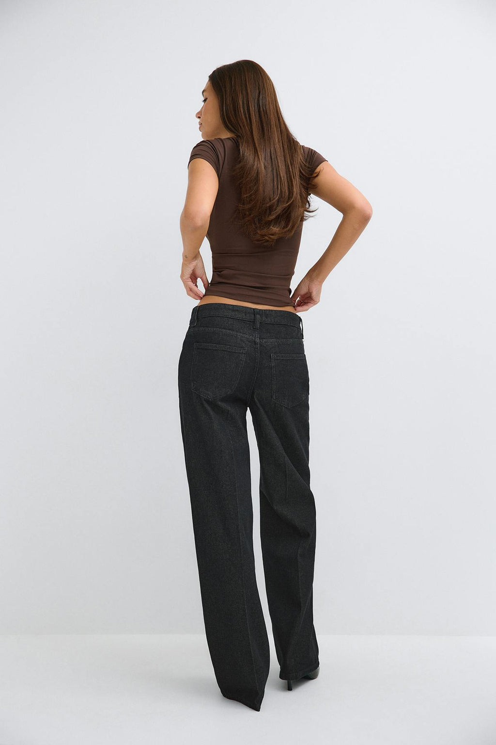 Wrap wide jeans