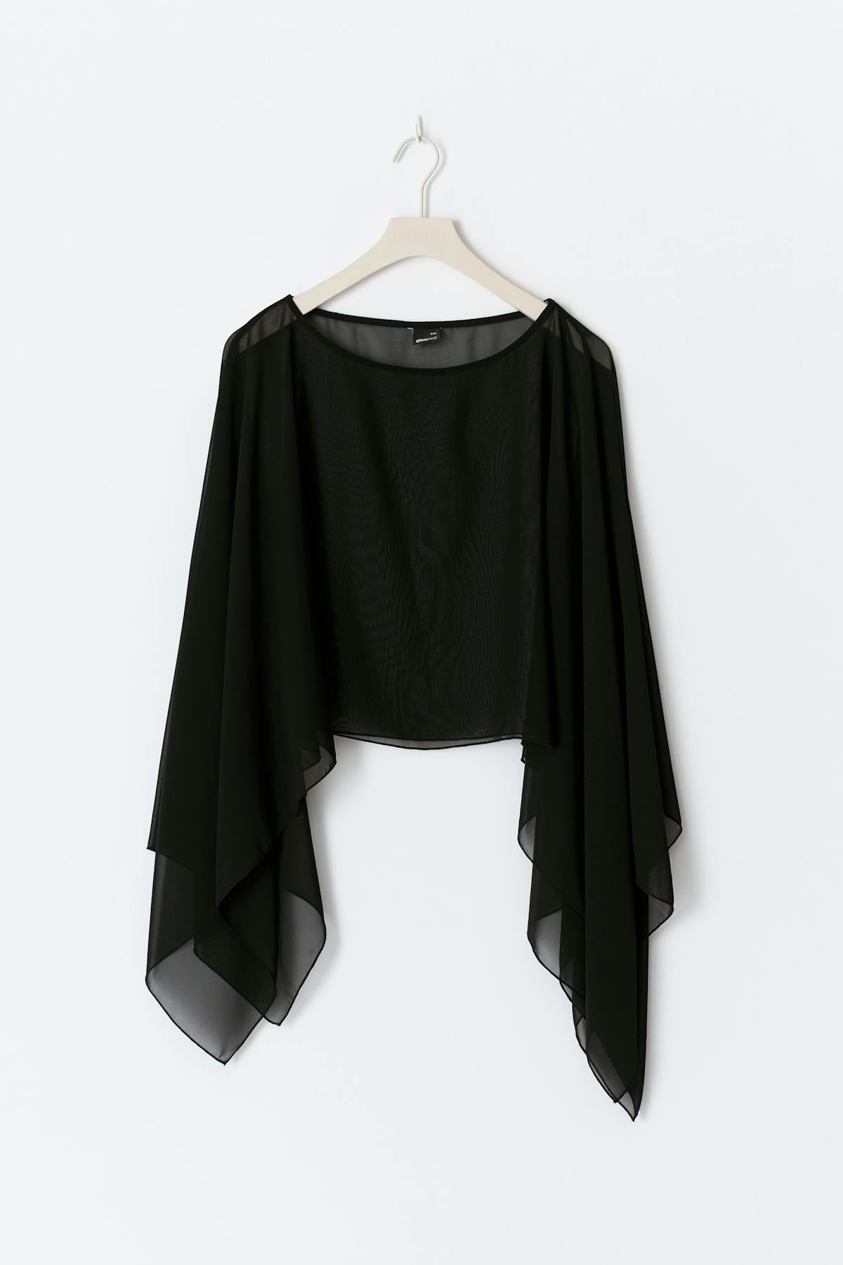 Sheer asymmetric poncho