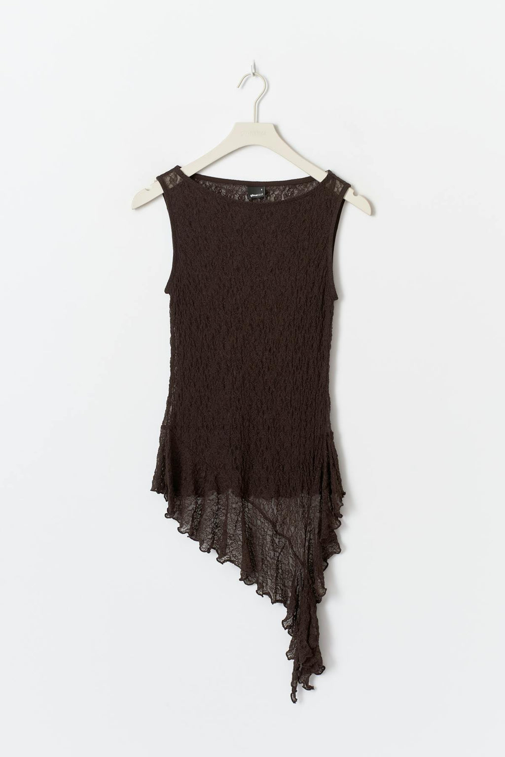 Asymmetric lace top