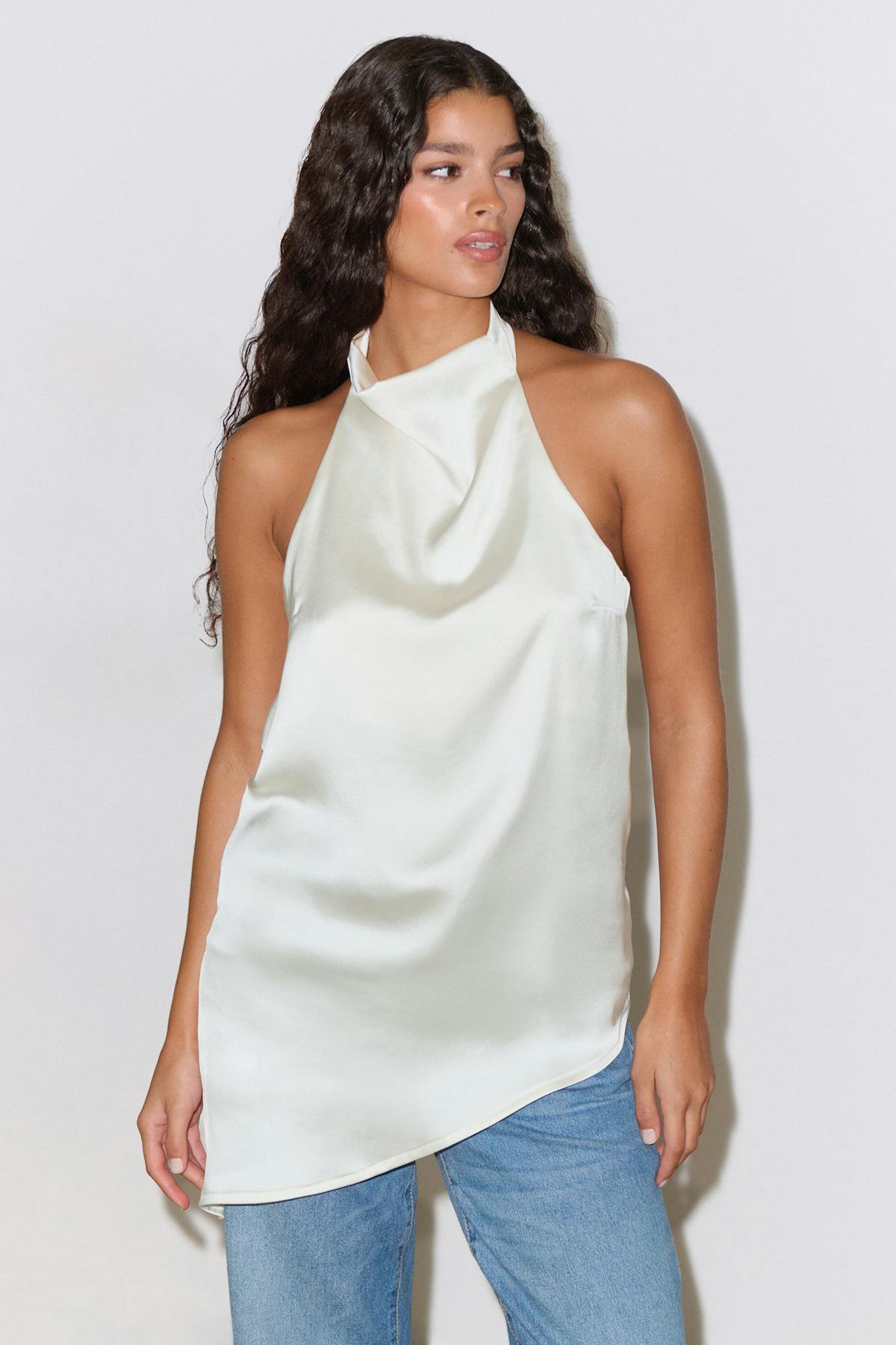 Halterneck tunic top