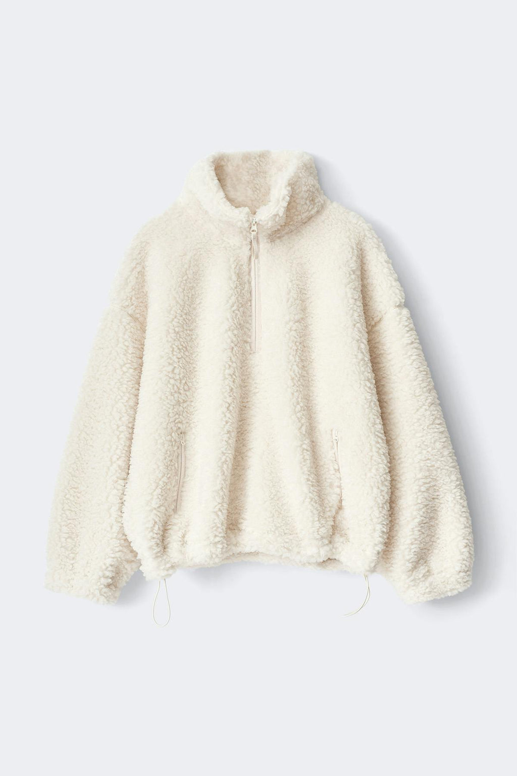 Half zip pile jacket