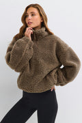 Half zip pile jacket
