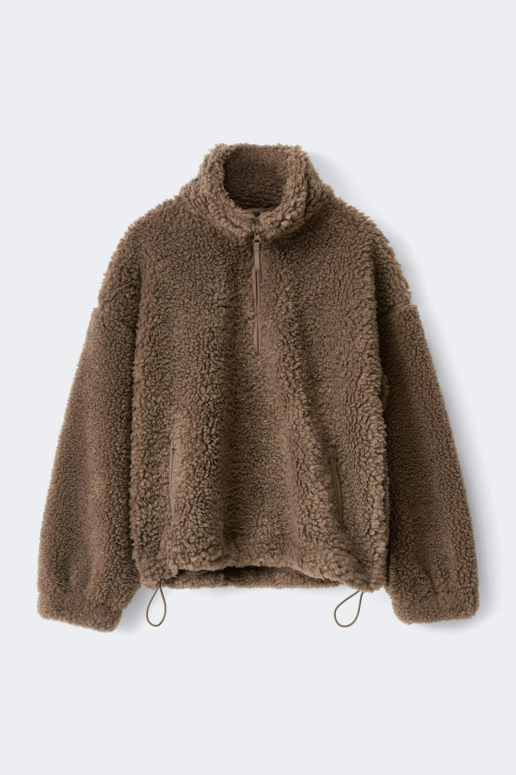 Half zip pile jacket