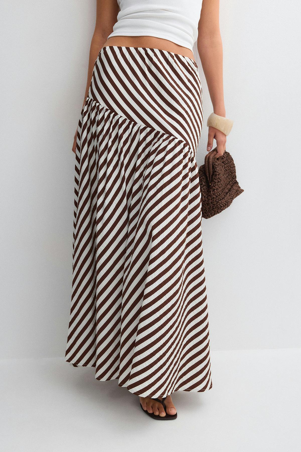 Dropped waist skirt