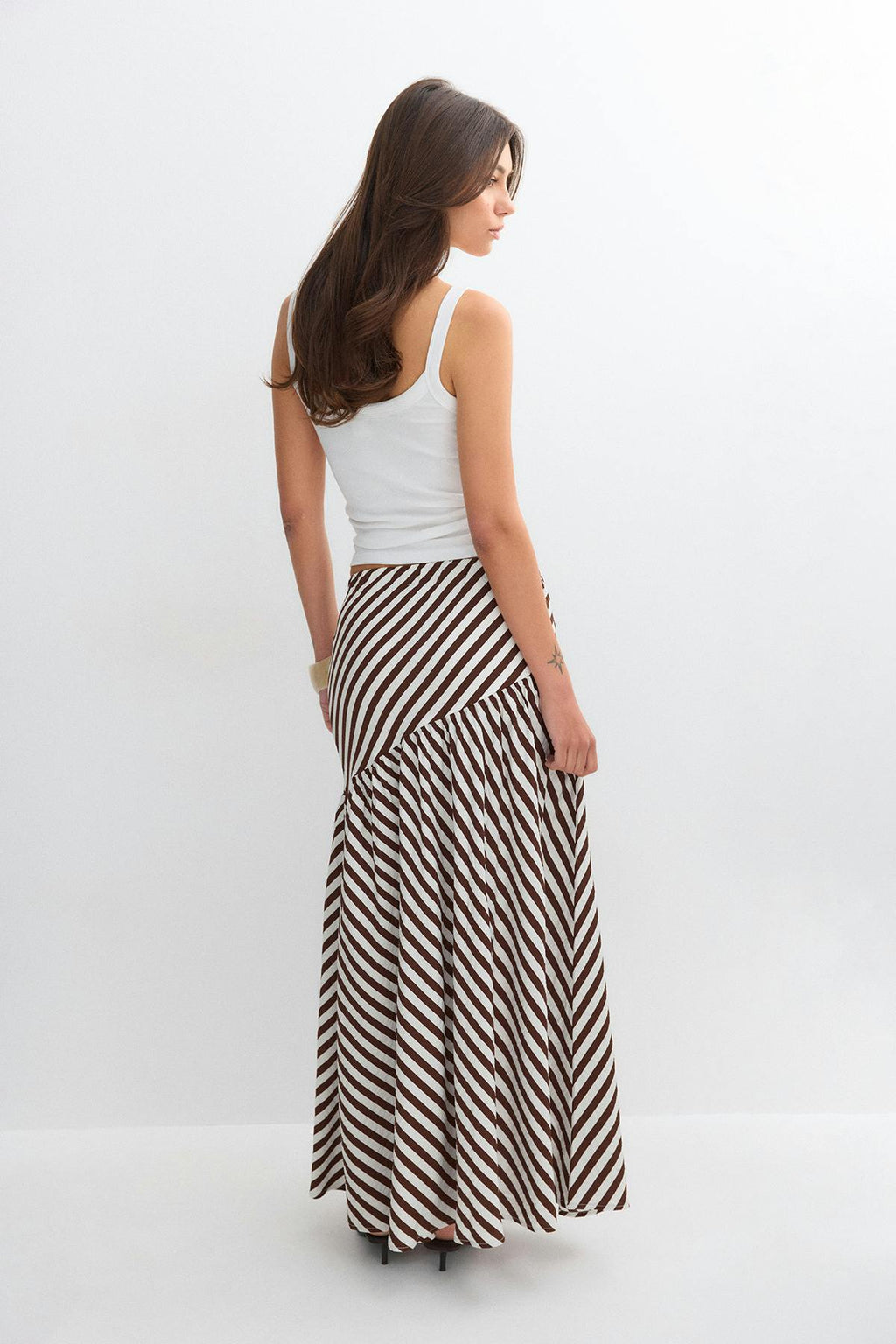 Dropped waist skirt