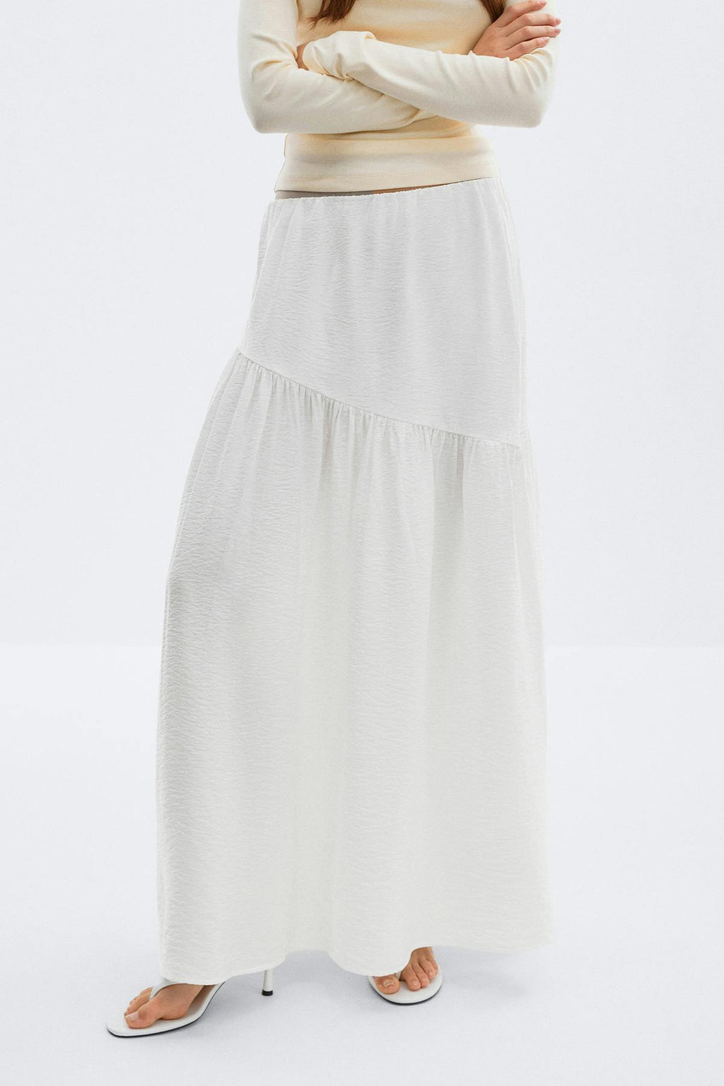 Dropped waist skirt