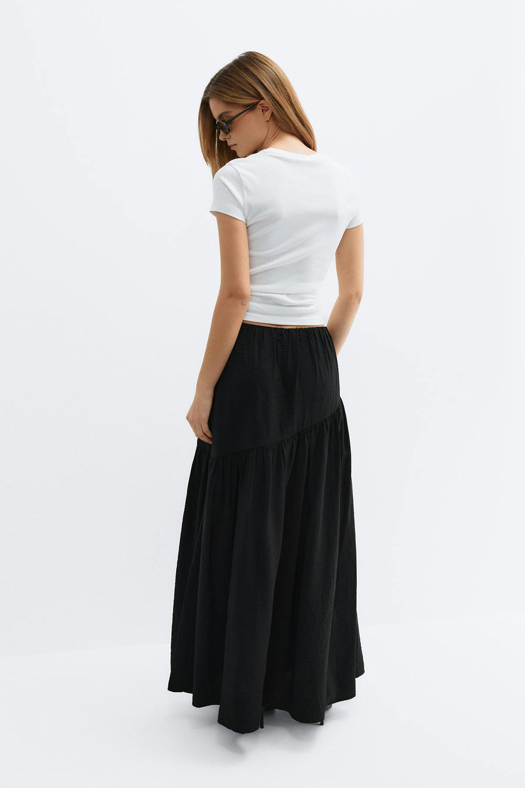 Dropped waist skirt