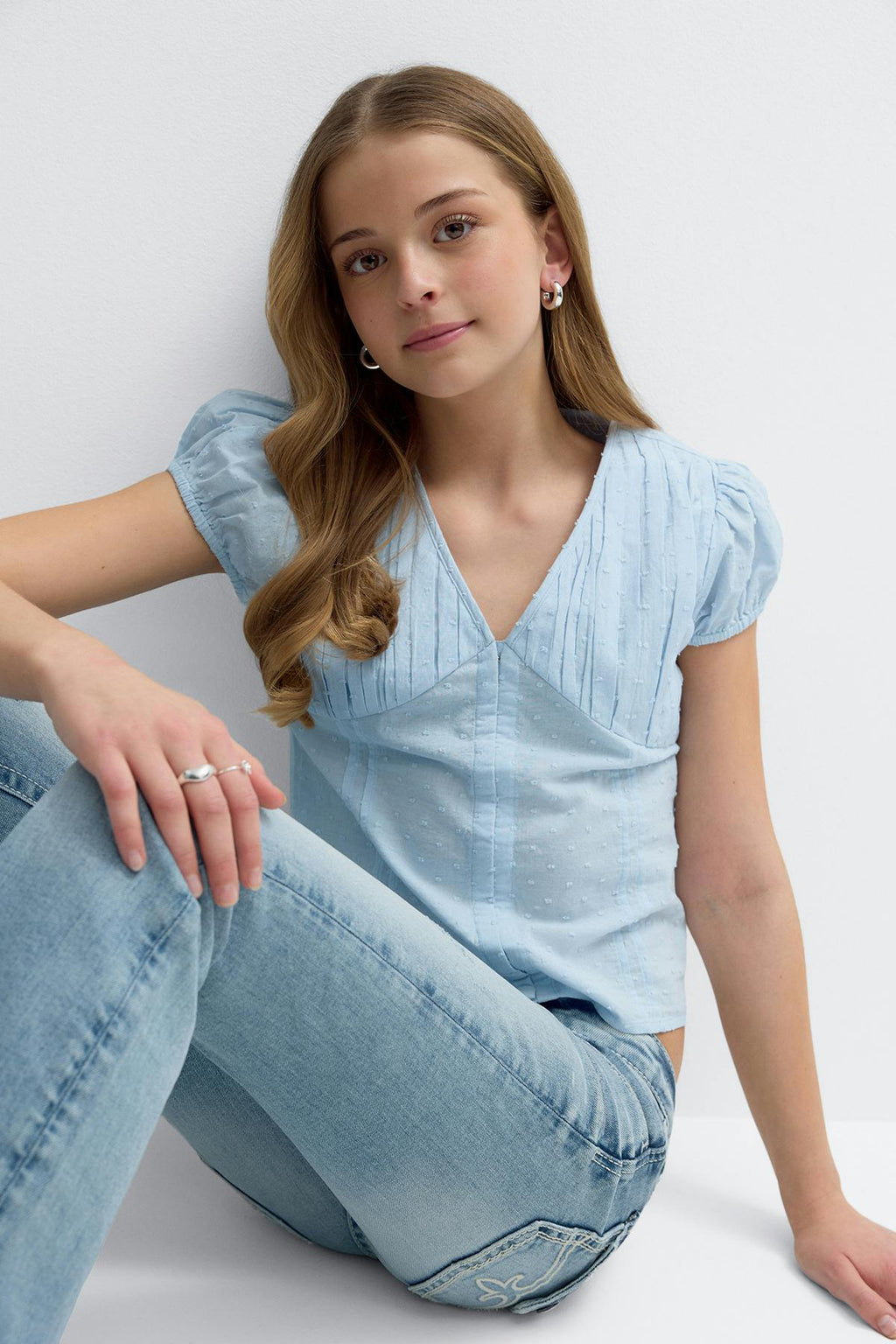 Y fitted short sleeve top