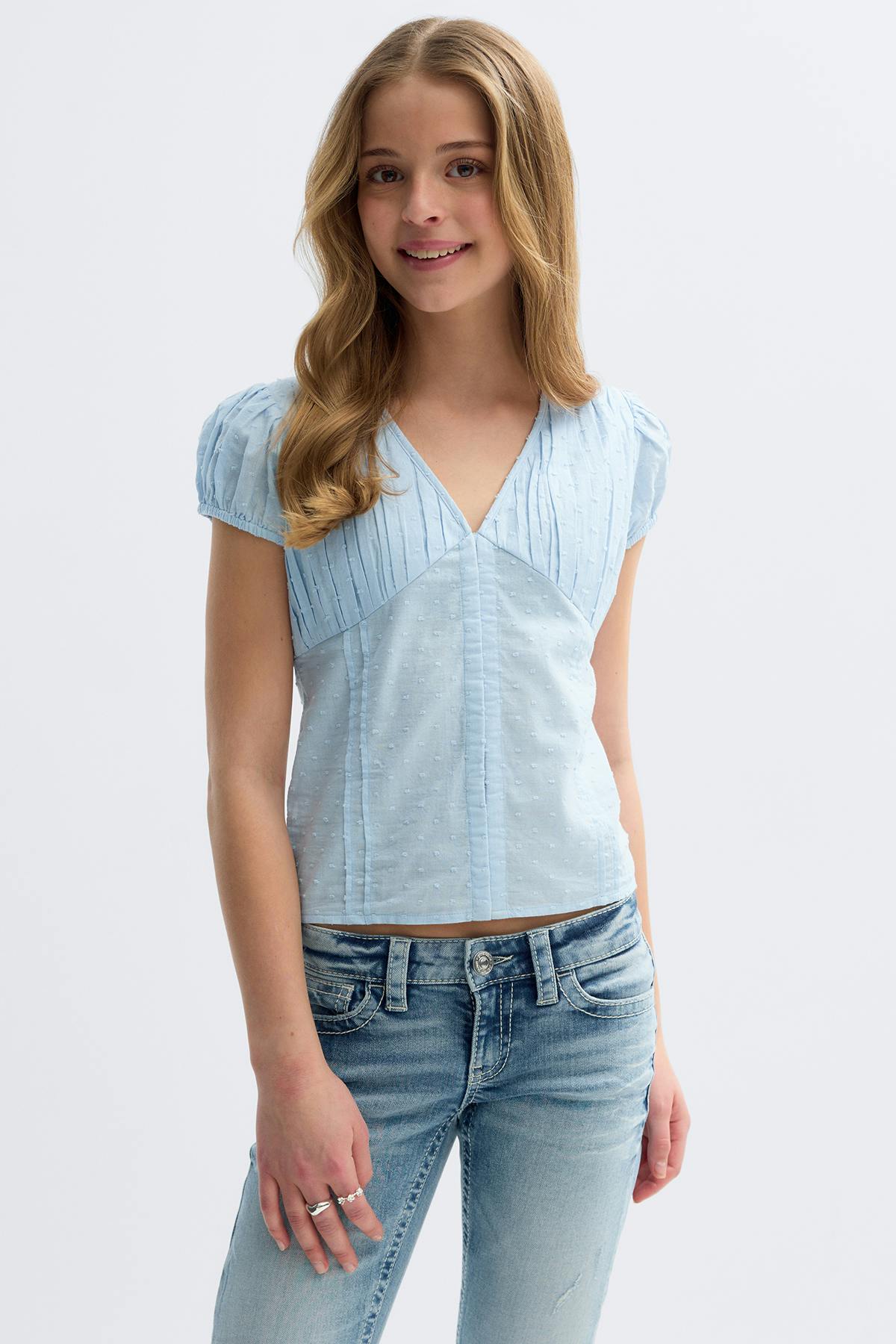 Y fitted short sleeve top