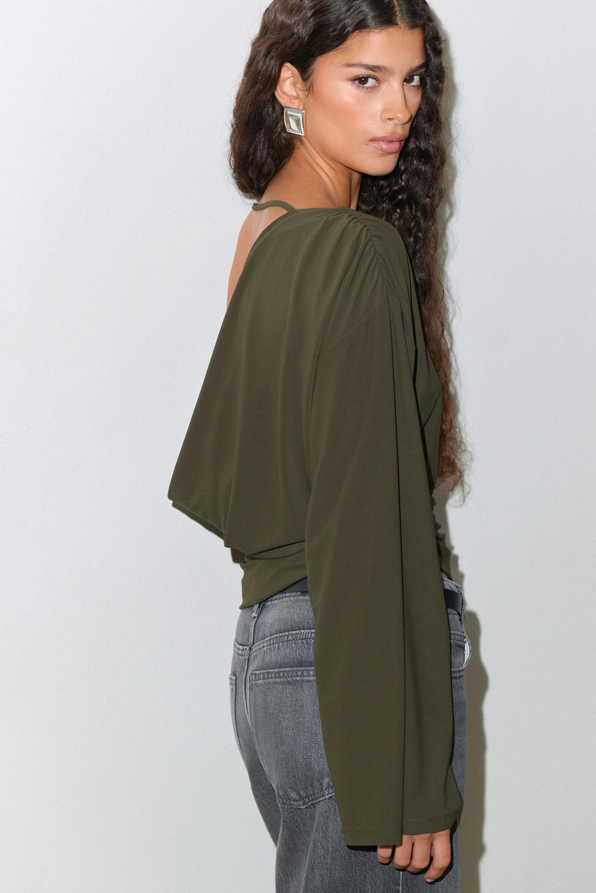 Draped back top