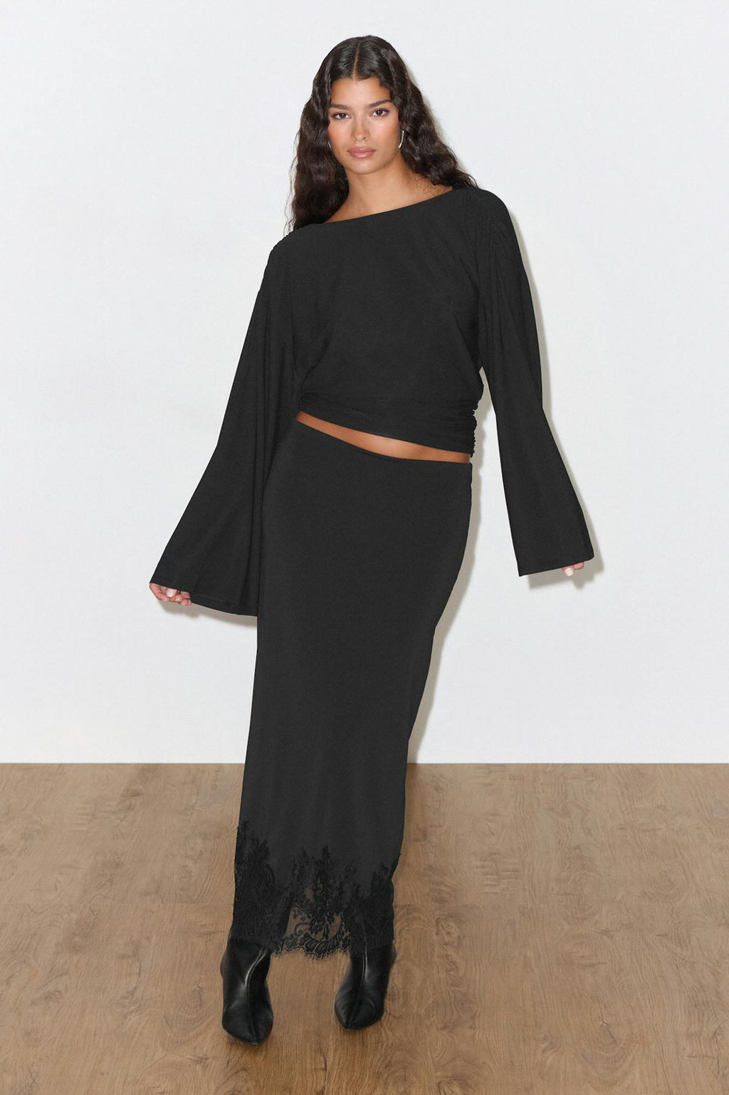 Draped back top