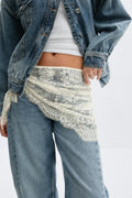 Lace hip scarf