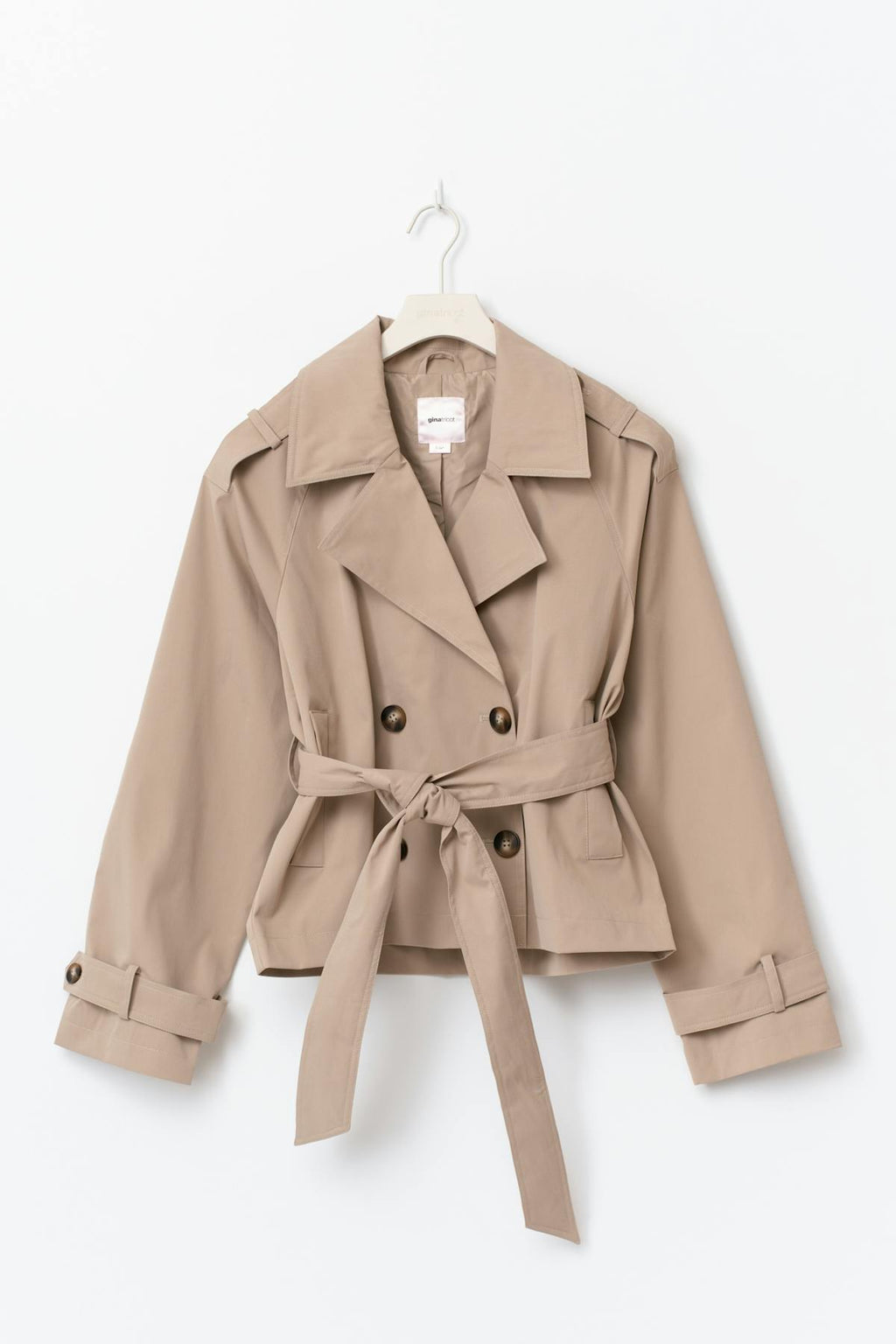14+ short belted trench jacket