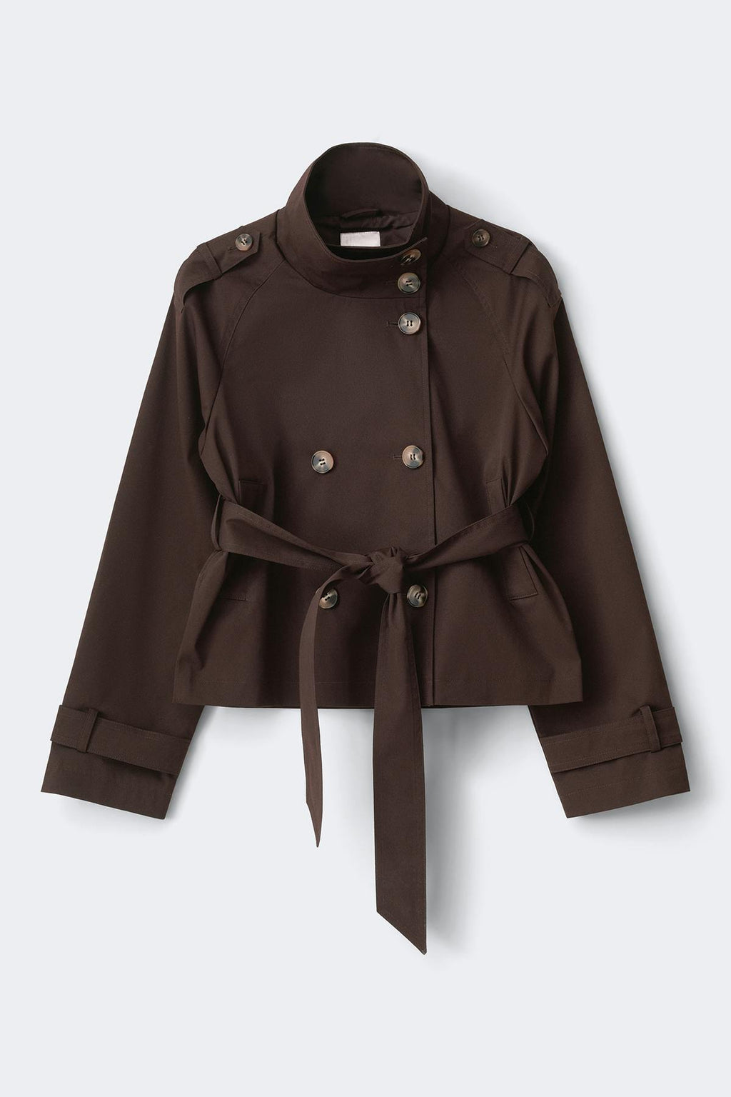 14+ short belted trench jacket