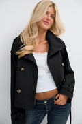 14+ short belted trench jacket