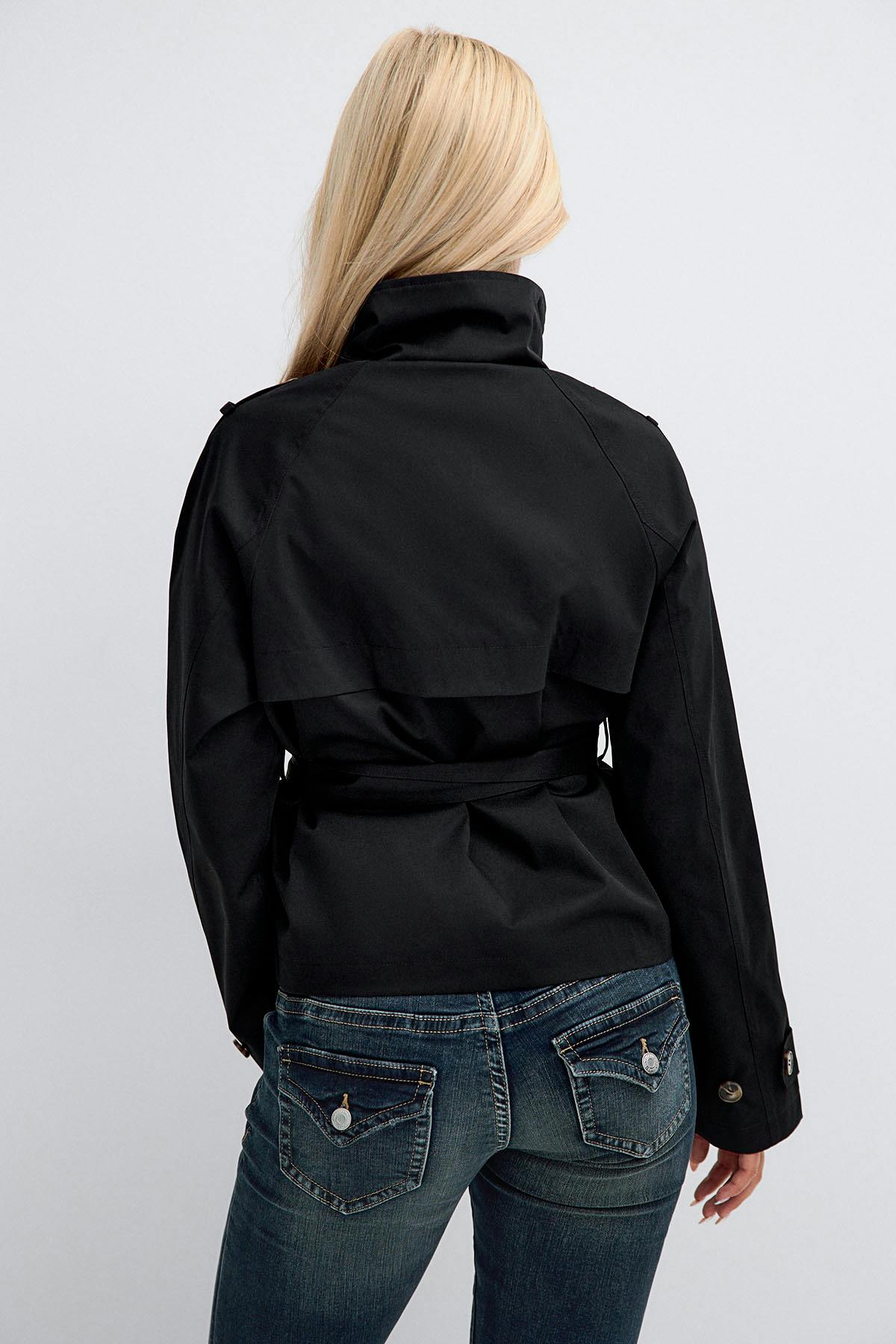 14+ short belted trench jacket