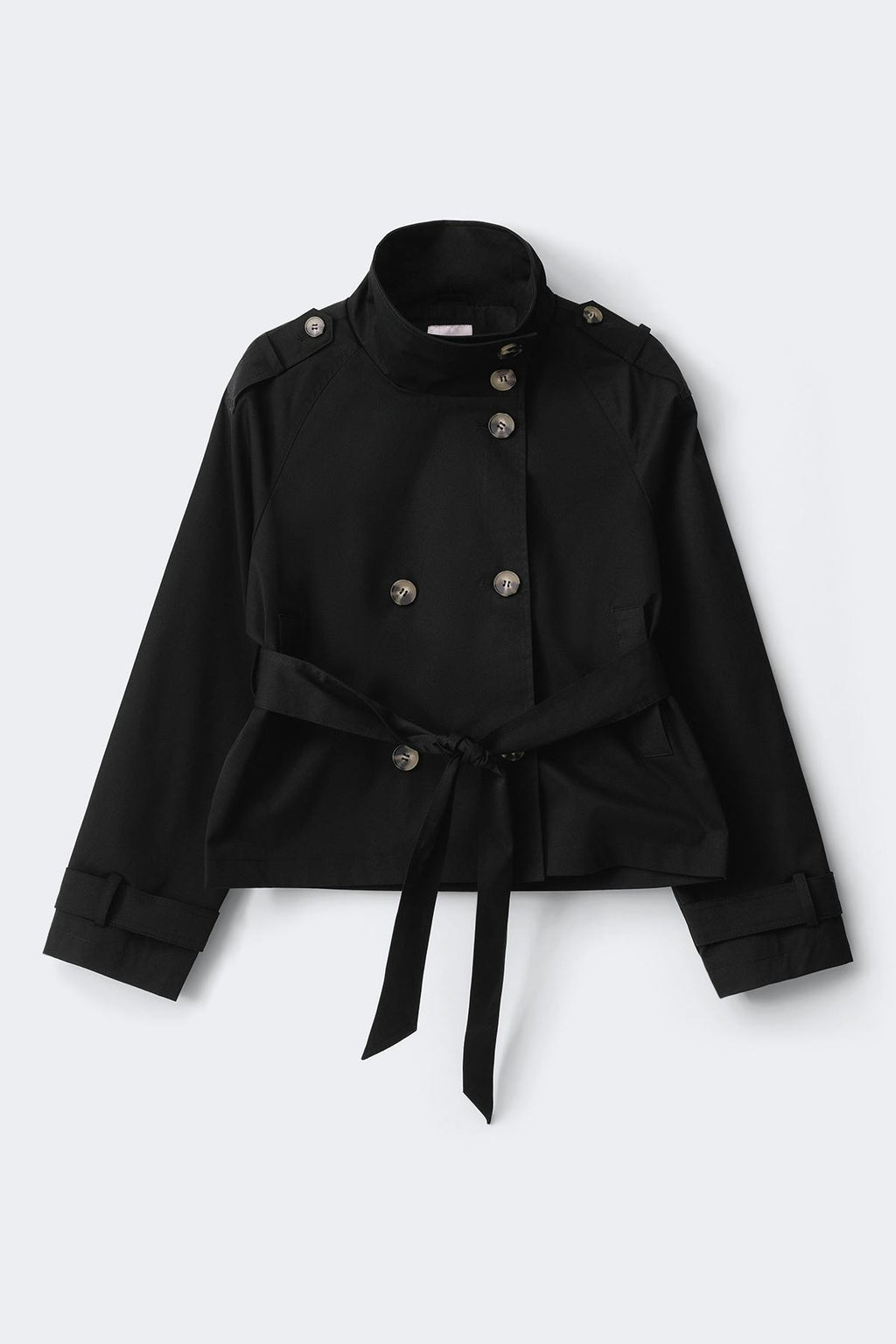 14+ short belted trench jacket