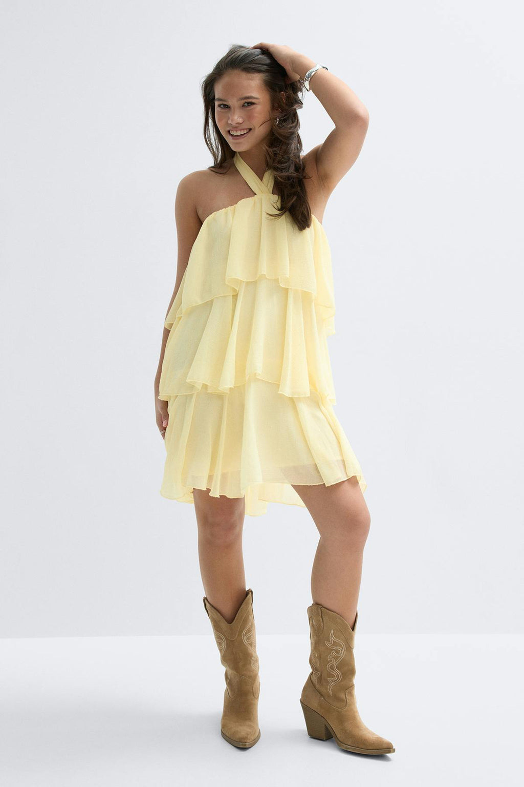 Y halterneck dress