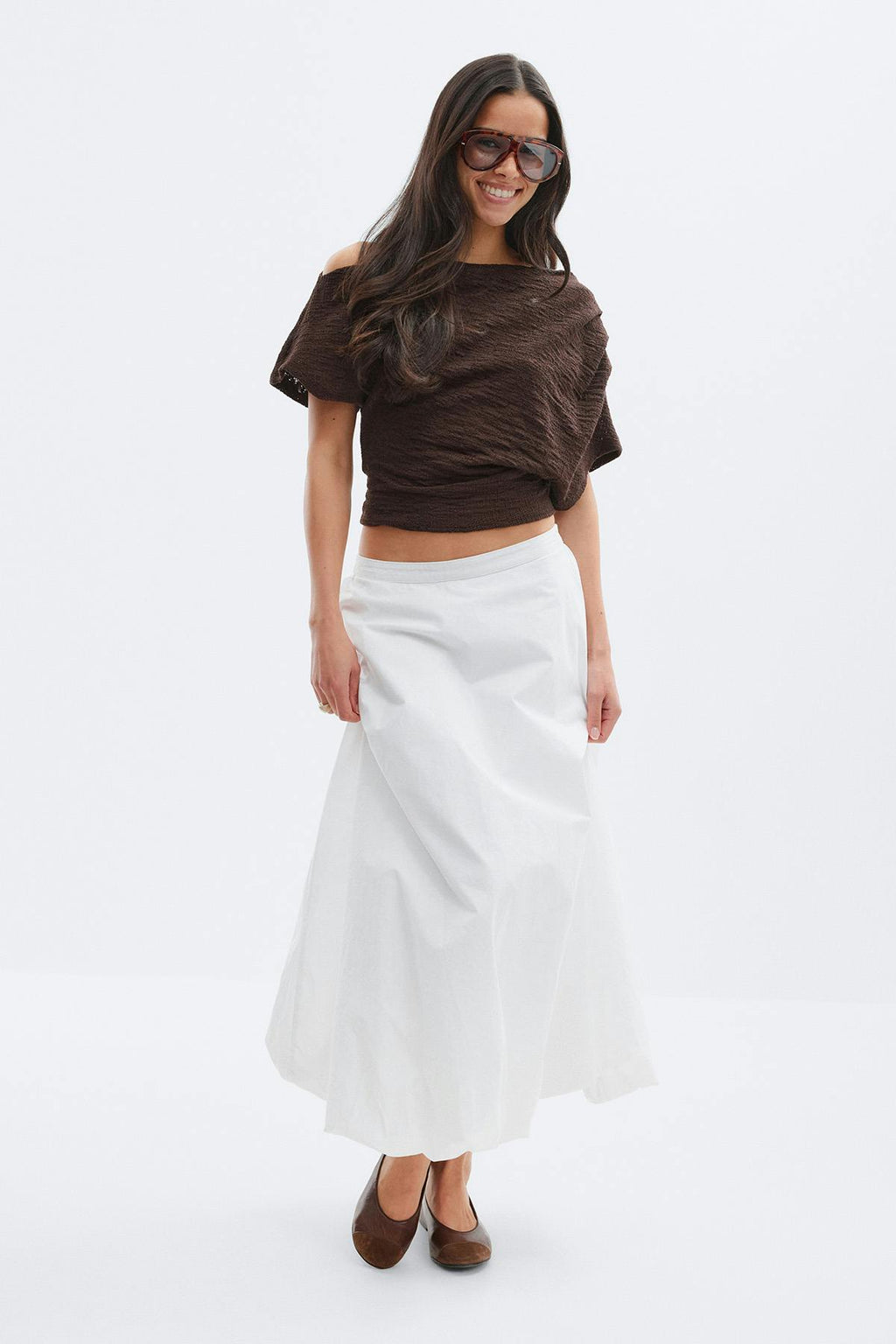 Poplin skirt
