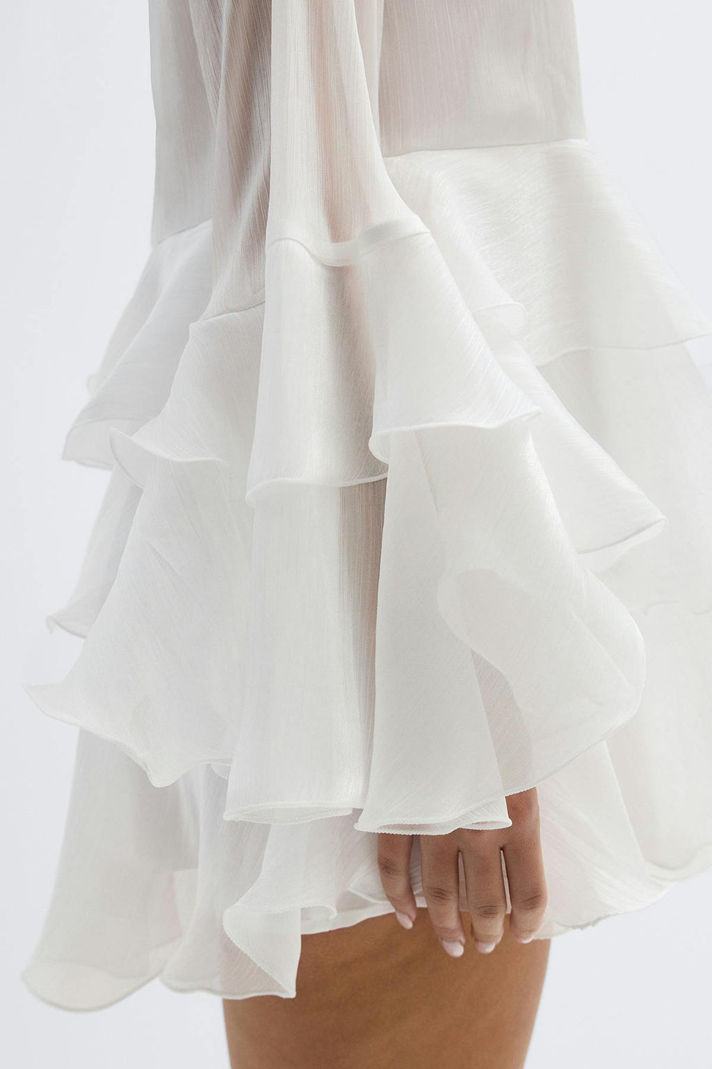 Flowy frill mini dress