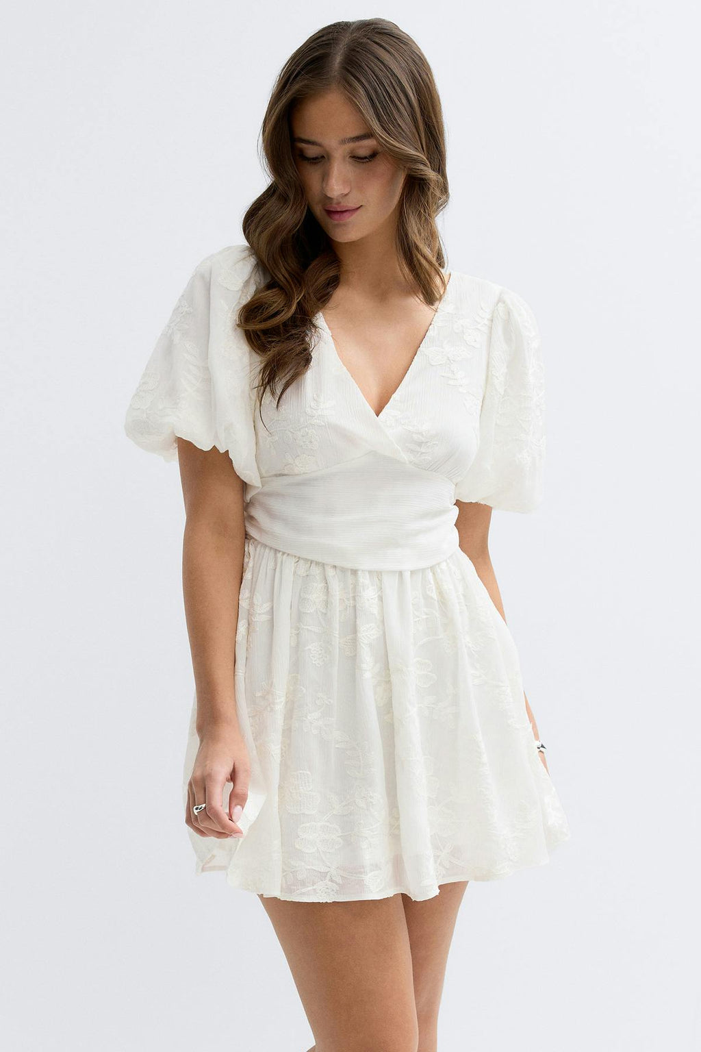 Embroidered mini dress