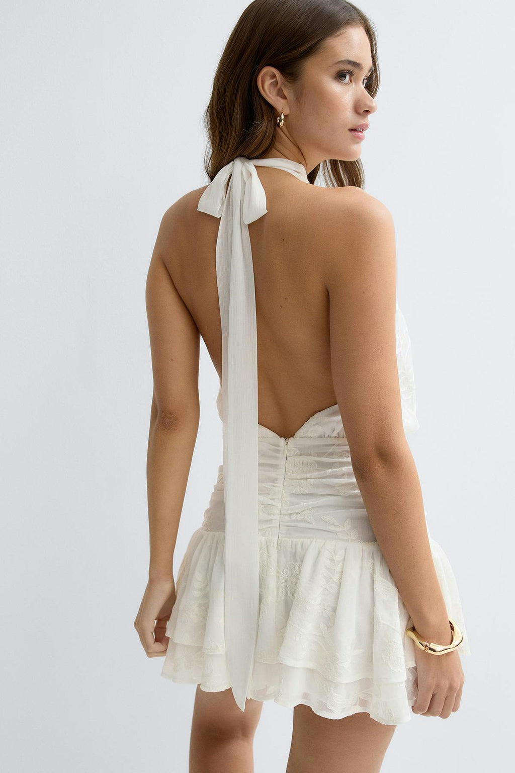 Embroidery mini dress