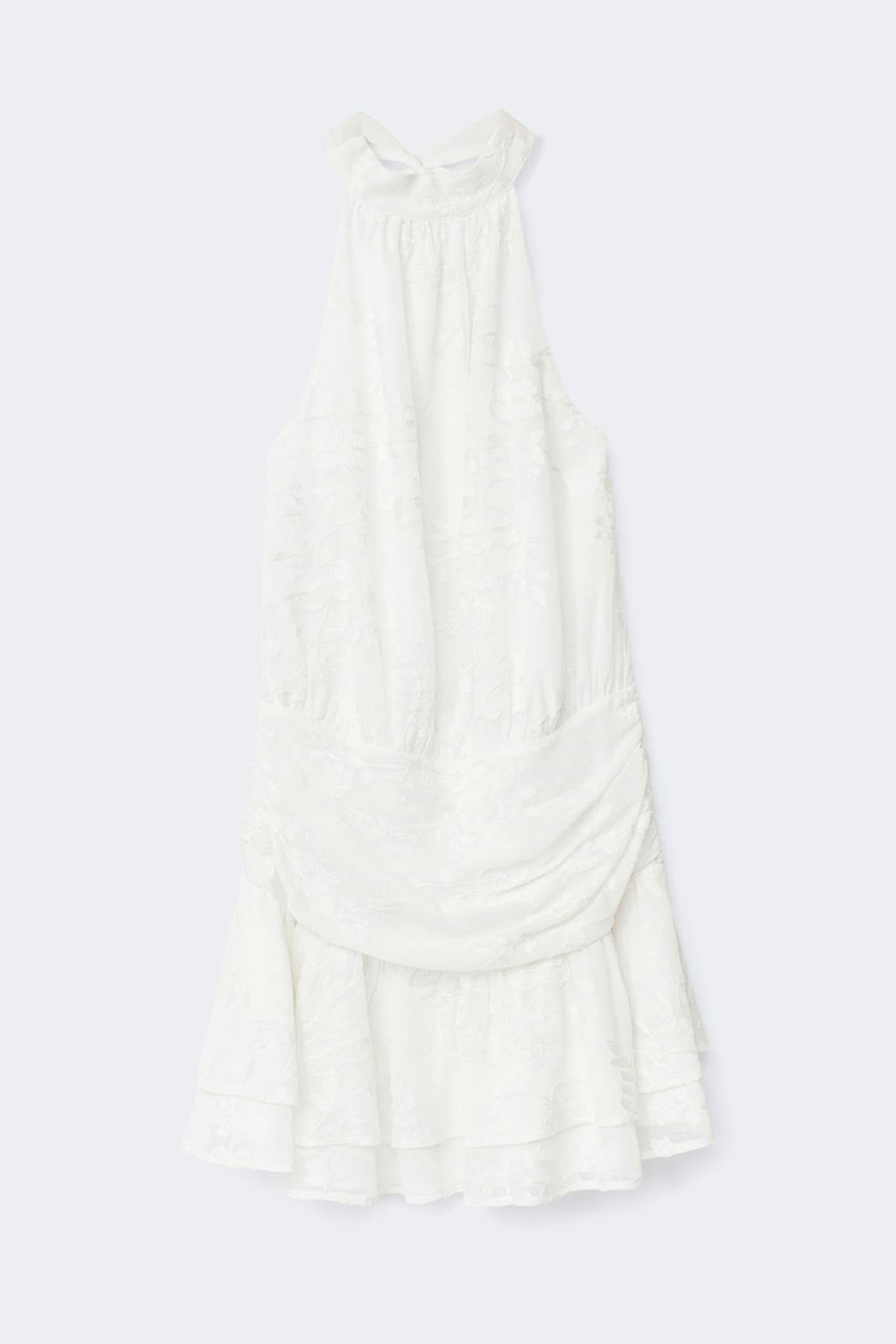 Embroidery mini dress