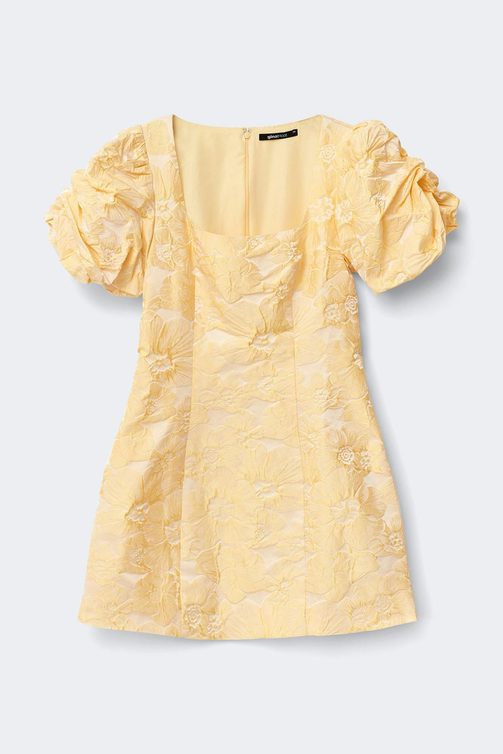 Brocade puffsleeve mini dress