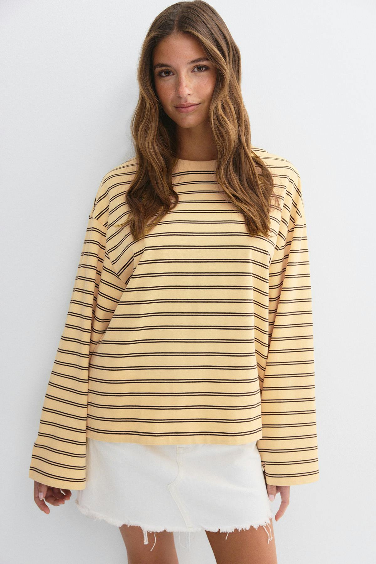 Stripe long sleeve tee