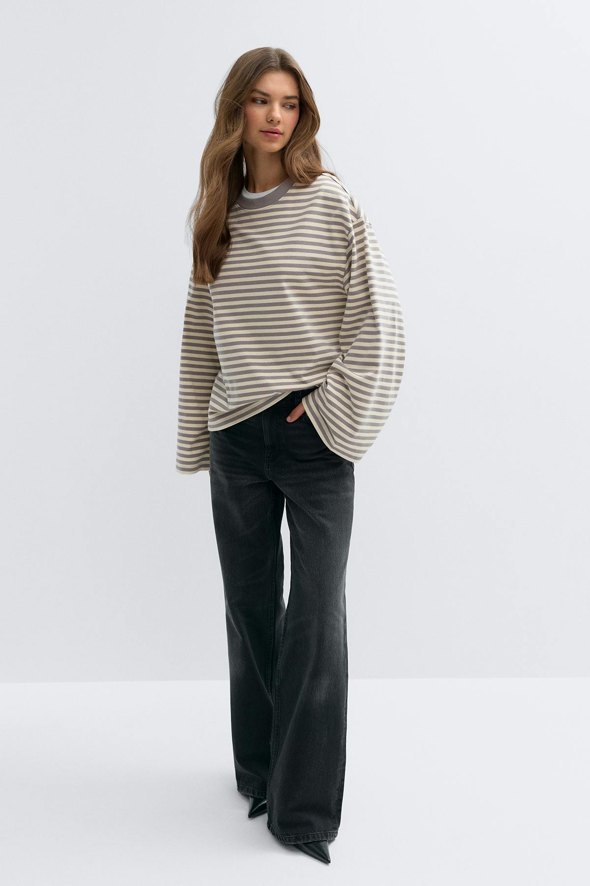 Stripe long sleeve tee