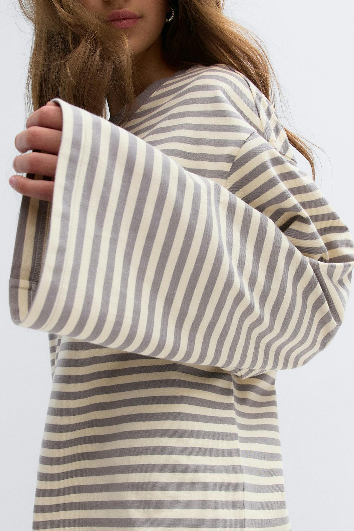 Stripe long sleeve tee