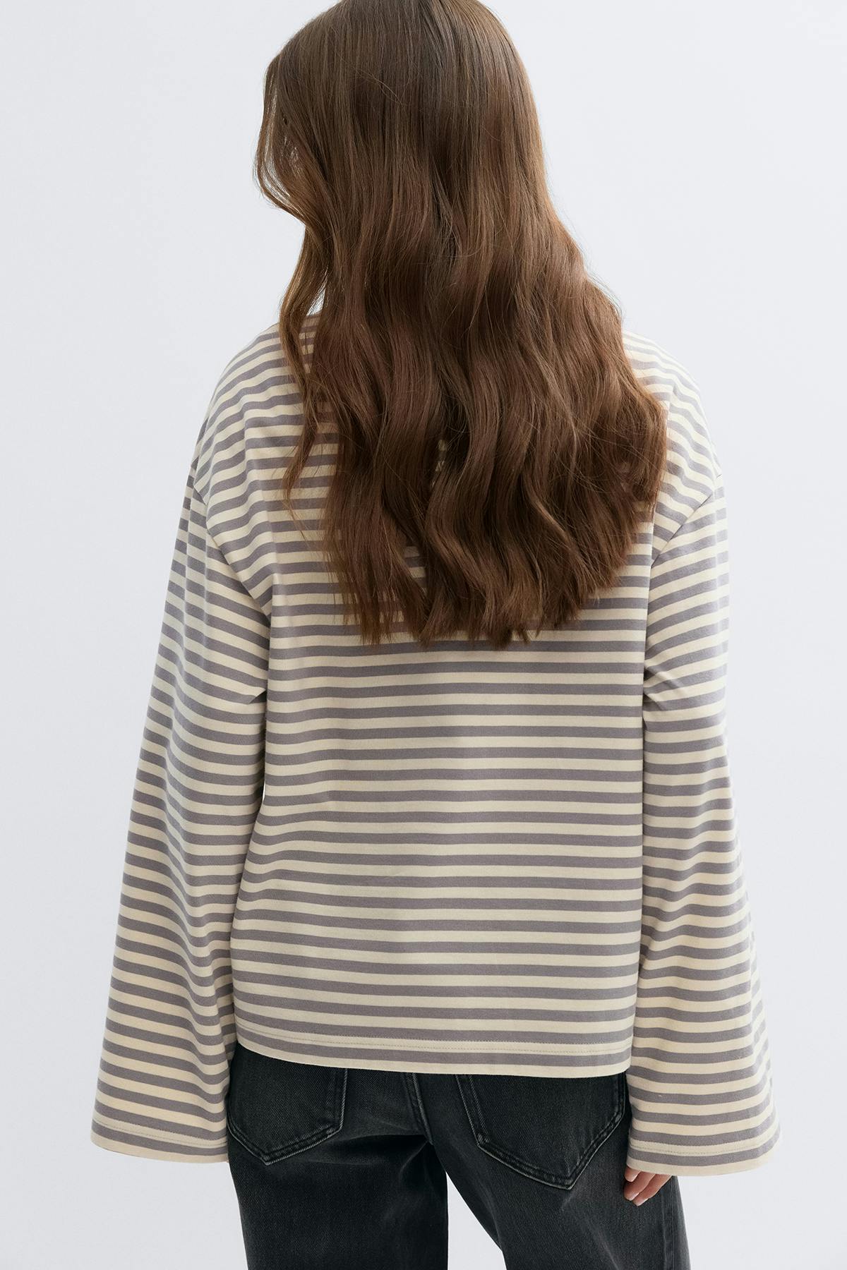 Stripe long sleeve tee