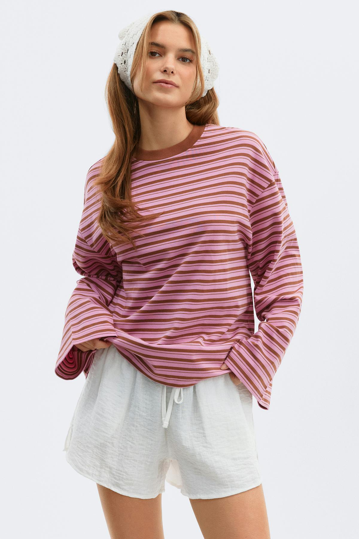 Stripe long sleeve tee