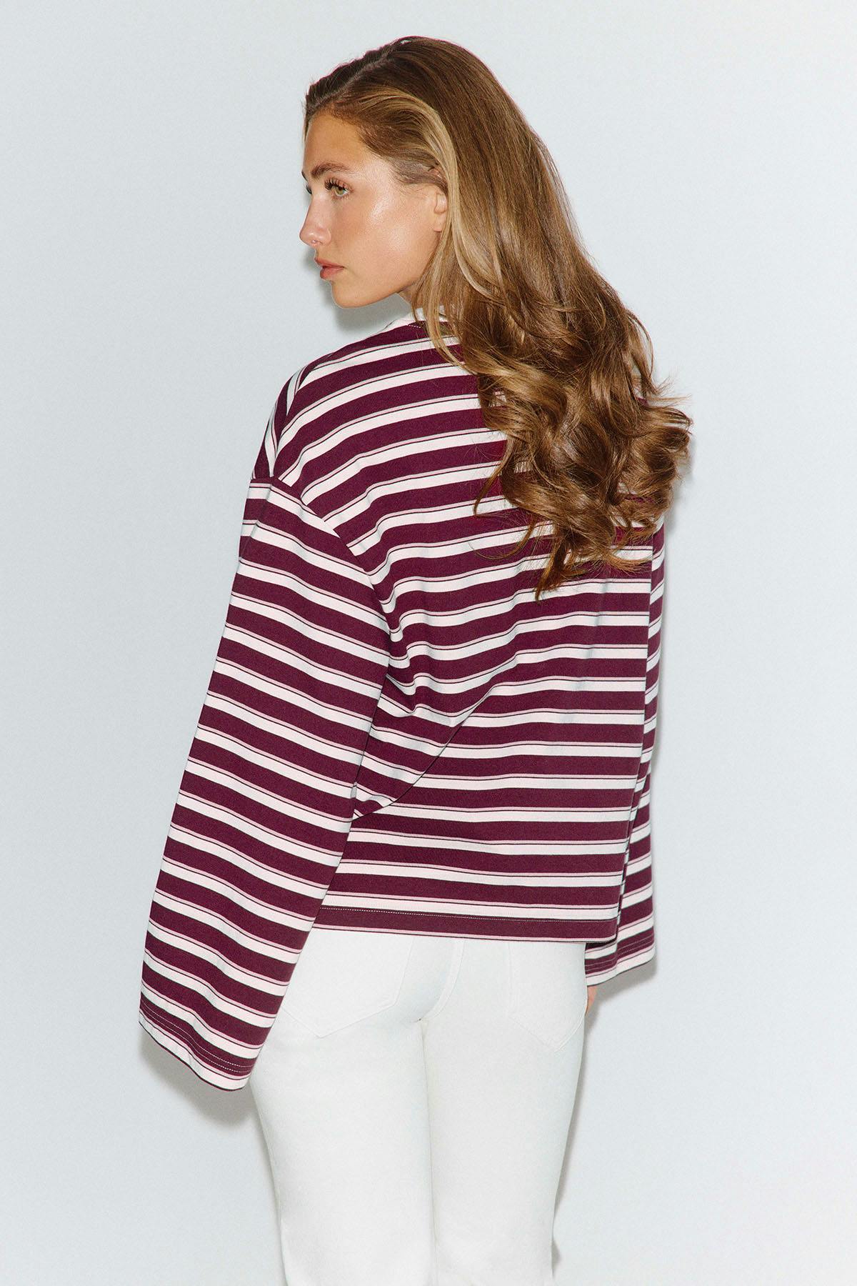 Stripe long sleeve tee
