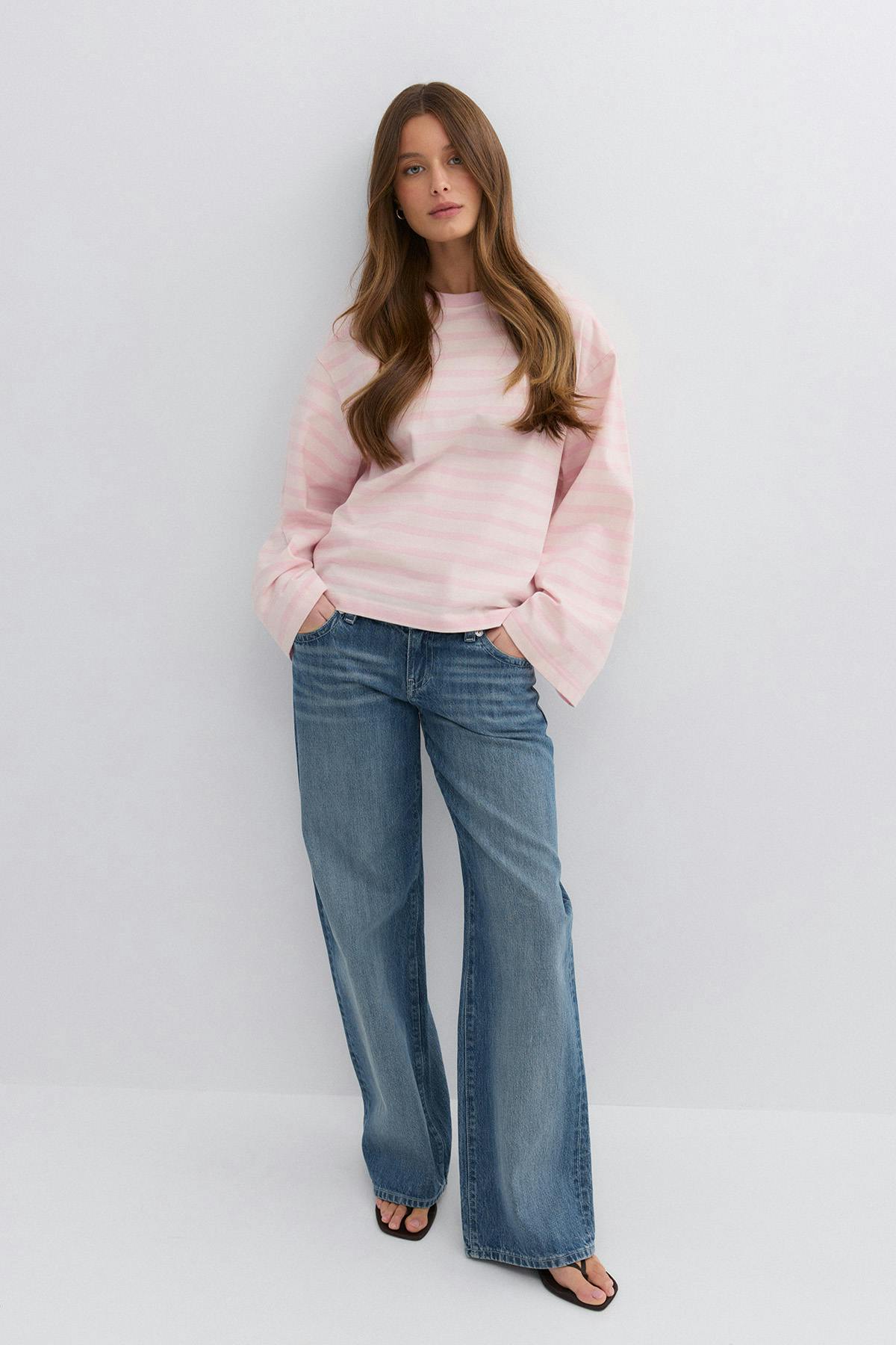 Stripe long sleeve tee
