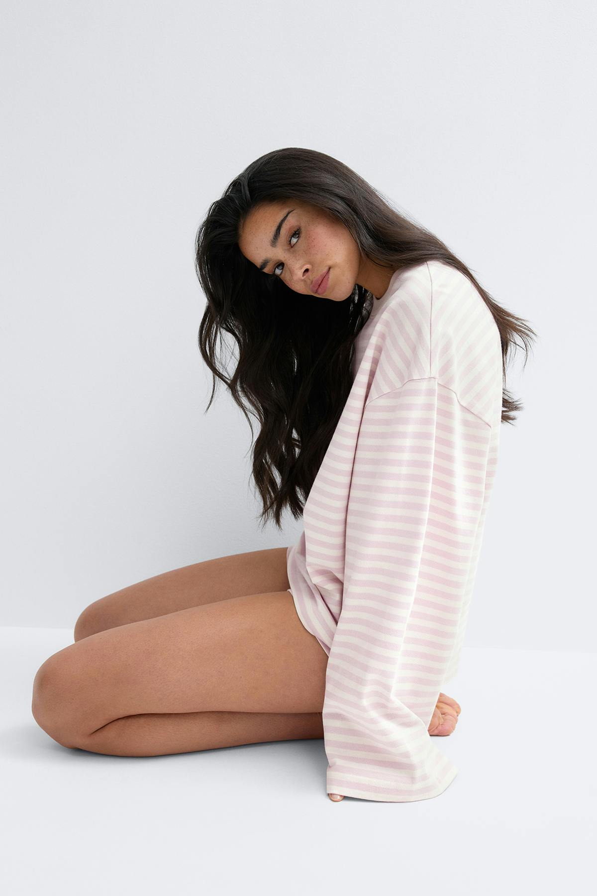 Stripe long sleeve tee