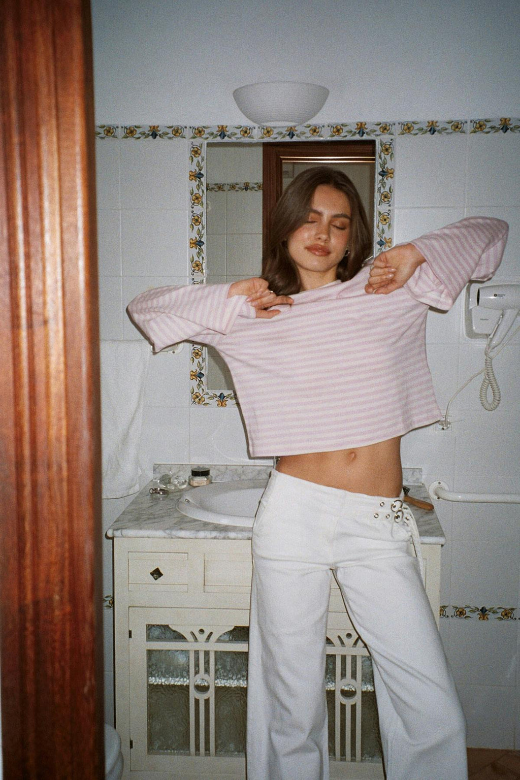 Stripe long sleeve tee