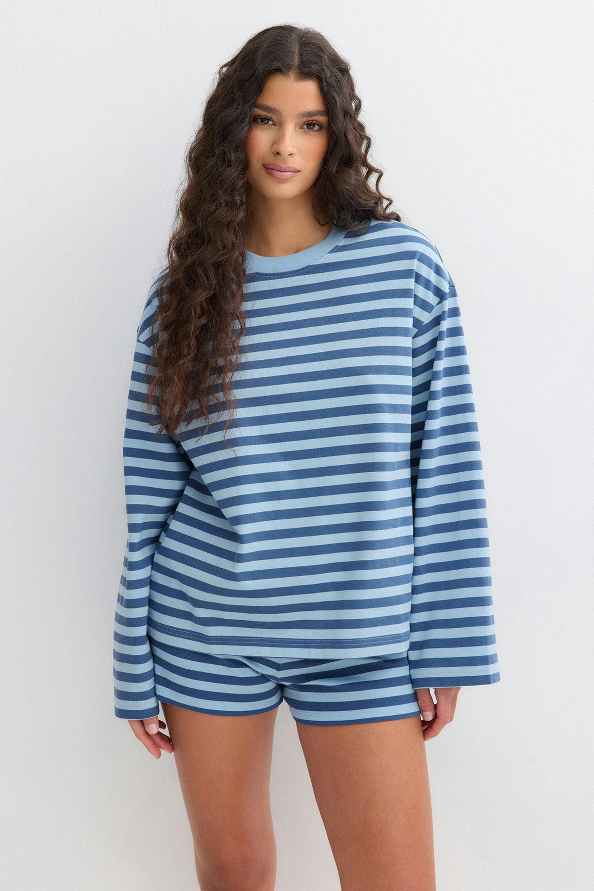 Stripe long sleeve tee