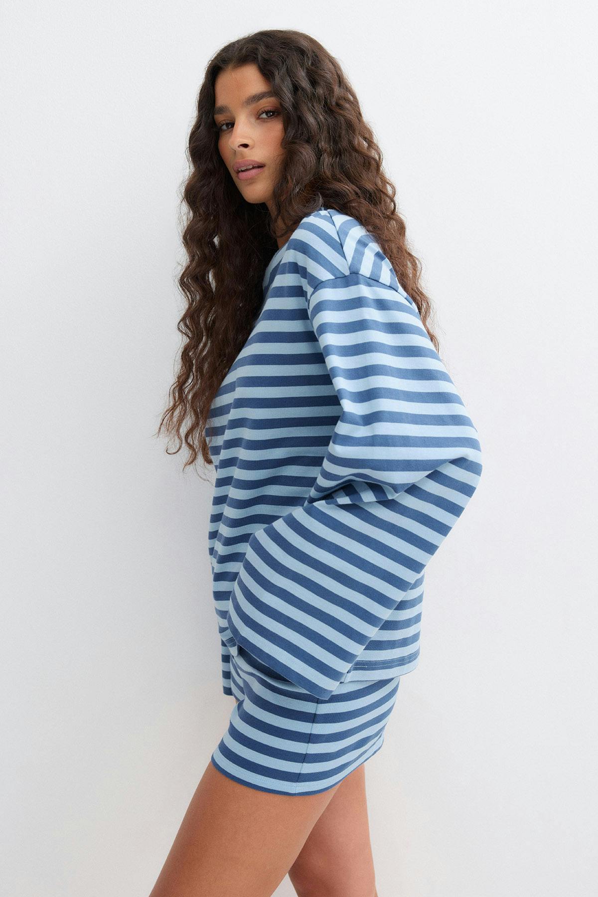 Stripe long sleeve tee