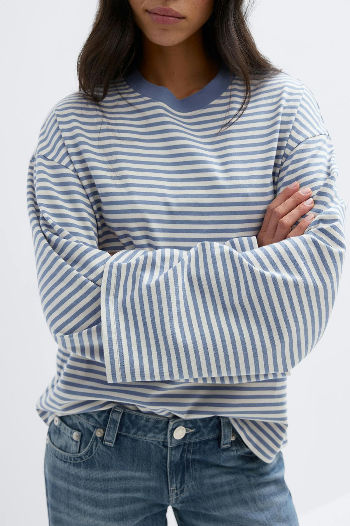 Stripe long sleeve tee