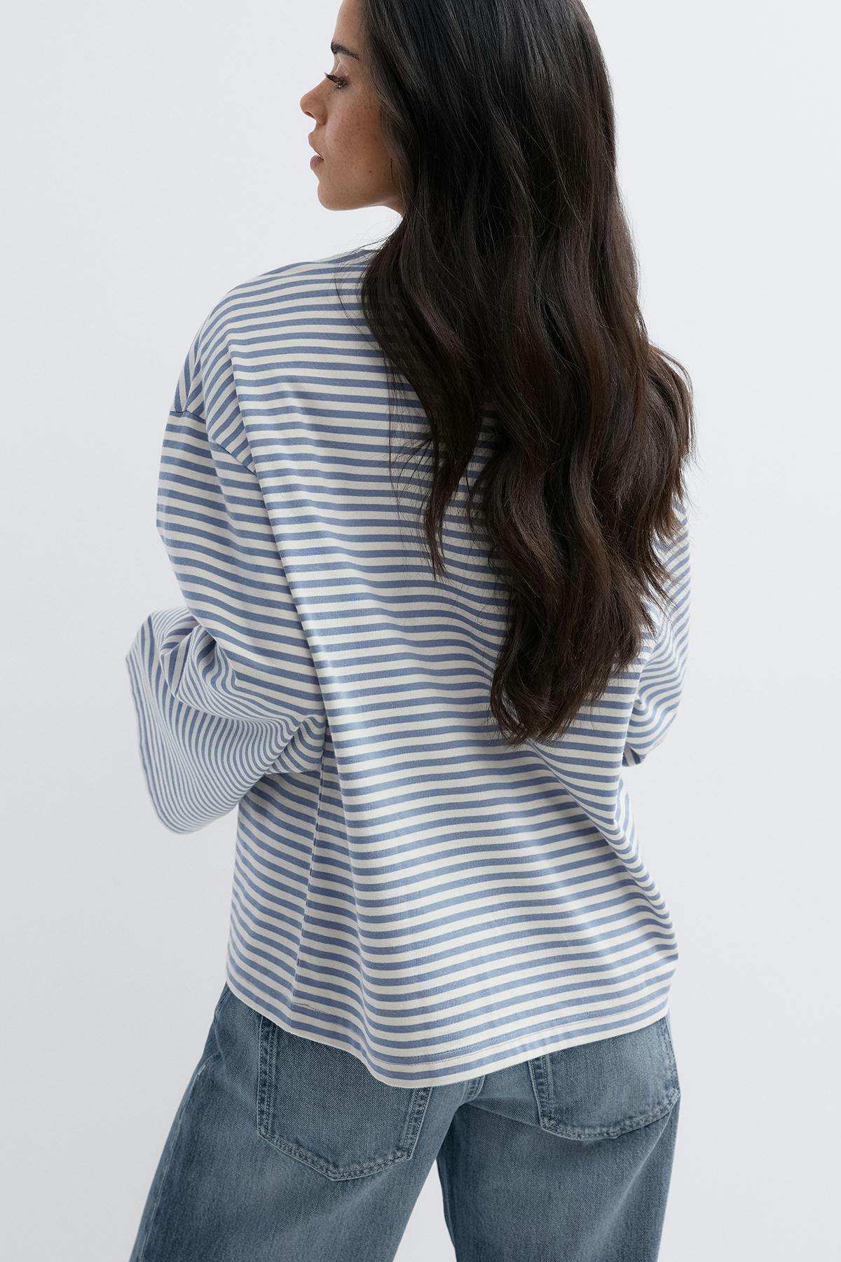 Stripe long sleeve tee