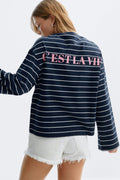 Stripe long sleeve tee