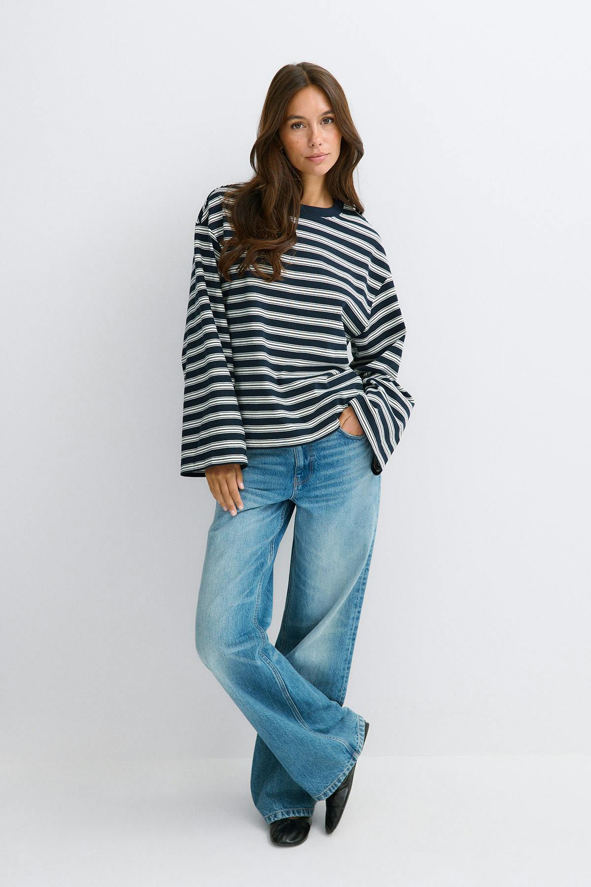 Stripe long sleeve tee