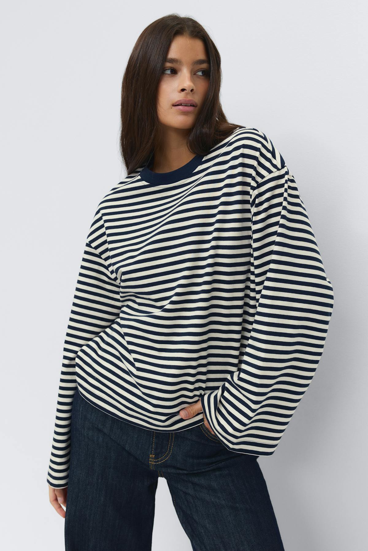 Stripe long sleeve tee