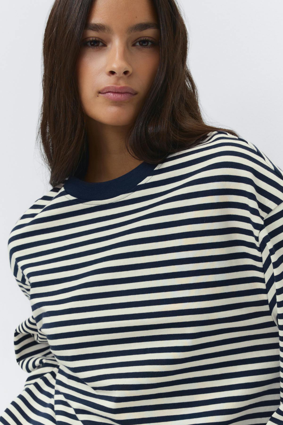 Stripe long sleeve tee