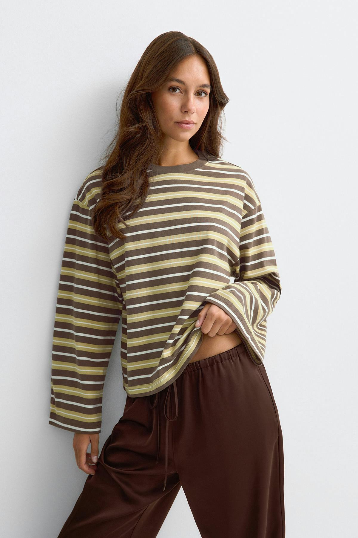 Stripe long sleeve tee