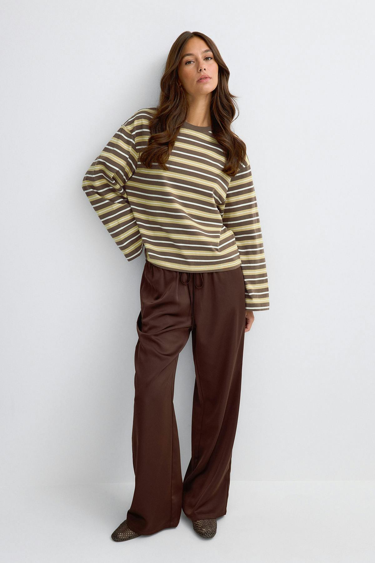 Stripe long sleeve tee