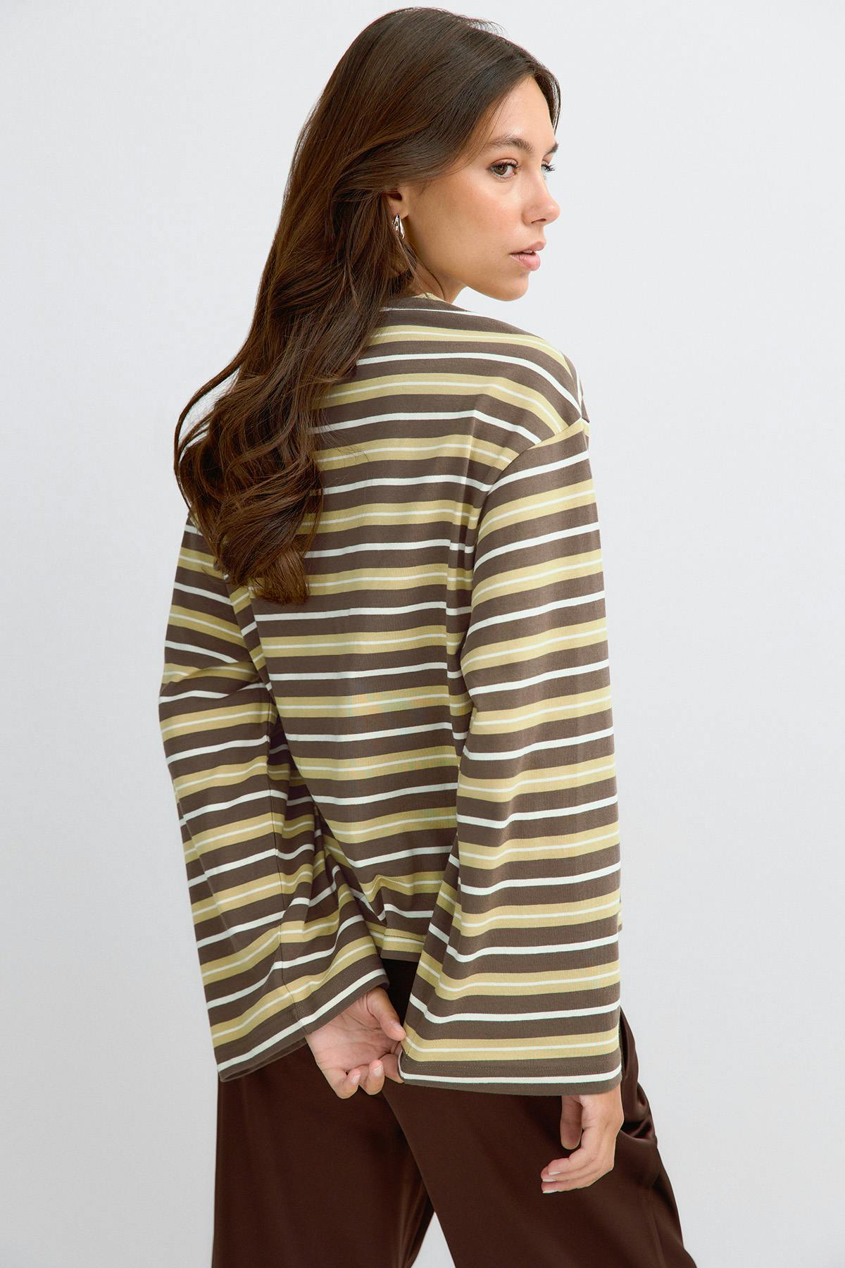 Stripe long sleeve tee
