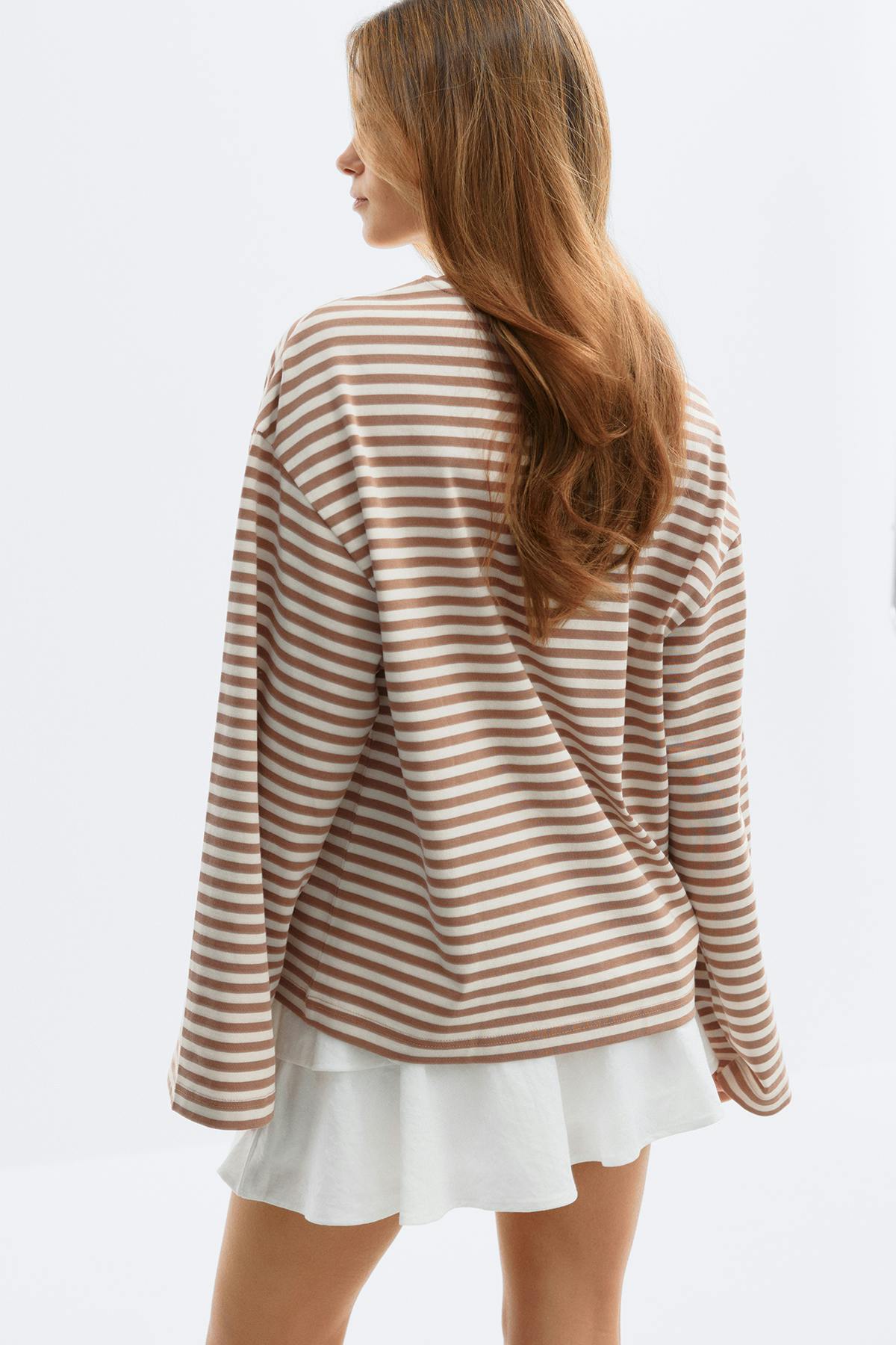 Stripe long sleeve tee