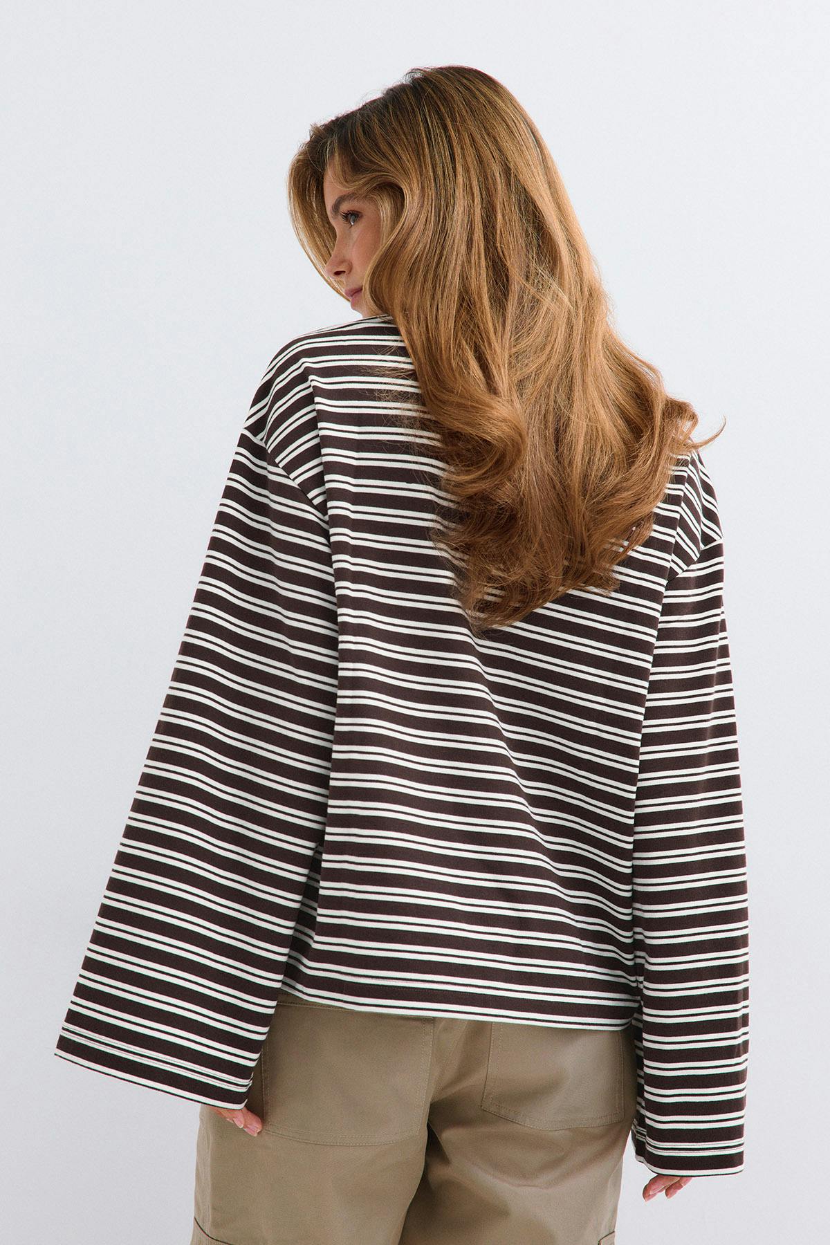 Stripe long sleeve tee